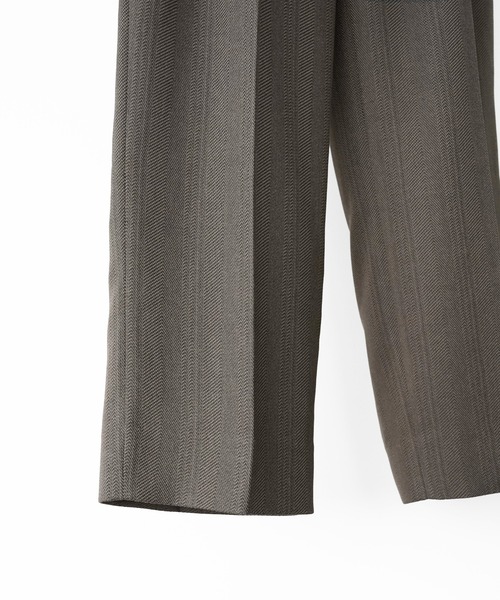 WYM LIDNM(ウィム バイ リドム)の「MELANGE TWEED CURVED SEAM SLACKS【SET-UP】(スラックス・メンズ・ブラック系/チャコール/ブラウン系・S/XS/M/L)」の14枚目の写真