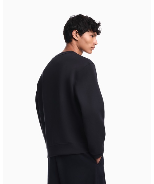 EMPORIO ARMANI（エンポリオアルマーニ）の「<オンライン限定>【エンポリオ アルマーニ】レギュラーフィット ダブルジャージー スウェットシャツ（スウェット・メンズ・ネイビー・MEDIUM/LARGE/X-SMALL/X-LARGE）」の3枚目の写真