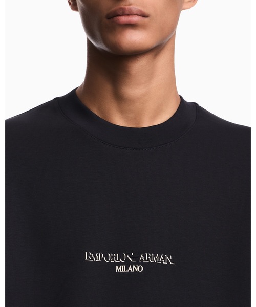 EMPORIO ARMANI（エンポリオアルマーニ）の「<オンライン限定>【エンポリオ アルマーニ】レギュラーフィット ダブルジャージー スウェットシャツ（スウェット・メンズ・ネイビー・MEDIUM/LARGE/X-SMALL/X-LARGE）」の5枚目の写真