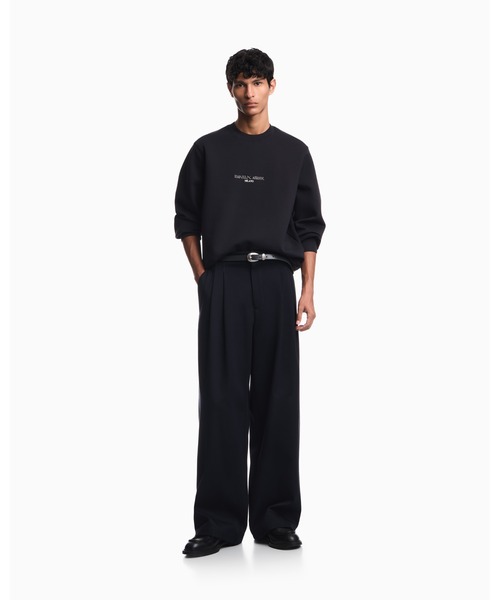 EMPORIO ARMANI（エンポリオアルマーニ）の「<オンライン限定>【エンポリオ アルマーニ】レギュラーフィット ダブルジャージー スウェットシャツ（スウェット・メンズ・ネイビー・MEDIUM/LARGE/X-SMALL/X-LARGE）」の4枚目の写真