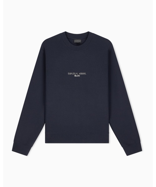 EMPORIO ARMANI（エンポリオアルマーニ）の「<オンライン限定>【エンポリオ アルマーニ】レギュラーフィット ダブルジャージー スウェットシャツ（スウェット・メンズ・ネイビー・MEDIUM/LARGE/X-SMALL/X-LARGE）」の6枚目の写真