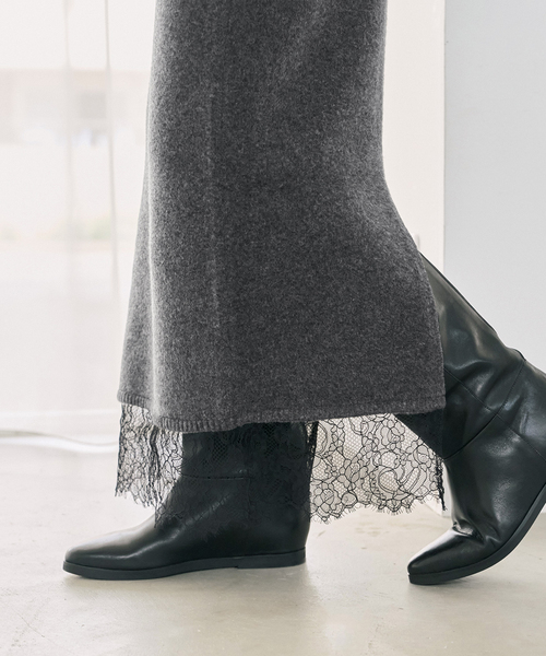 Spick & Span(スピックアンドスパン)の「《一部店舗+WEB限定》レースニットタイトスカート(スカート・レディース・チャコールグレー/ホワイト系その他・FREE)」の10枚目の写真