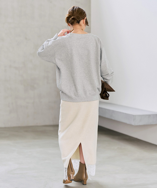 Spick & Span(スピックアンドスパン)の「《一部店舗+WEB限定》レースニットタイトスカート(スカート・レディース・チャコールグレー/ホワイト系その他・FREE)」の18枚目の写真