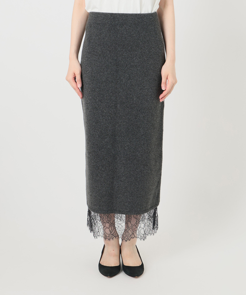 Spick & Span(スピックアンドスパン)の「《一部店舗+WEB限定》レースニットタイトスカート(スカート・レディース・チャコールグレー/ホワイト系その他・FREE)」の19枚目の写真