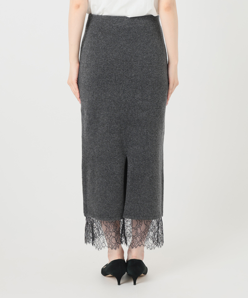 Spick & Span(スピックアンドスパン)の「《一部店舗+WEB限定》レースニットタイトスカート(スカート・レディース・チャコールグレー/ホワイト系その他・FREE)」の21枚目の写真