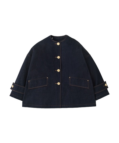 Mackintosh(マッキントッシュ)の「NEW HUMBIE NO-COL DNMJK MB EX(デニムジャケット・レディース・ワンウォッシュ・6)」の1枚目の写真