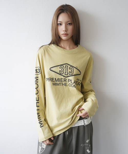 MIM the wardrobe(ミームザワードローブ)の「プレミアロゴロングスリーブ_カーキイエロー(Tシャツ/カットソー・レディース・その他・SMALL/LARGE)」の1枚目の写真