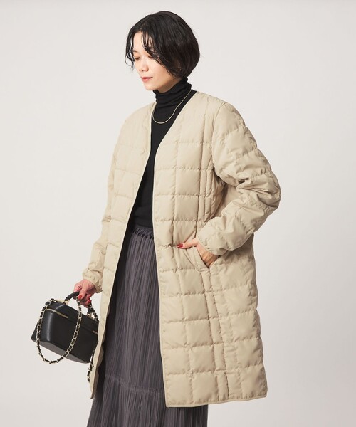 TAION(タイオン)の「【別注】<TAION> ボタン ロング ダウン(ダウンジャケット/コート・レディース・ブラック/ナチュラル/モカ・L/M)」の3枚目の写真