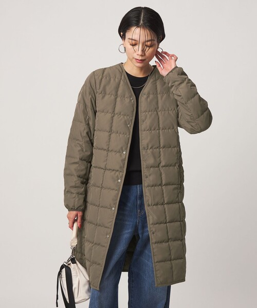TAION(タイオン)の「【別注】<TAION> ボタン ロング ダウン(ダウンジャケット/コート・レディース・ブラック/ナチュラル/モカ・L/M)」の2枚目の写真