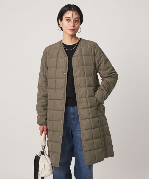 TAION(タイオン)の「【別注】<TAION> ボタン ロング ダウン(ダウンジャケット/コート・レディース・ブラック/ナチュラル/モカ・L/M)」の4枚目の写真