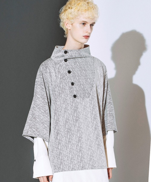 NO ID.(ノーアイディ)の「【NO ID.】Random Rib Docking Pullover / ランダム テレコ ドッキング プルオーバー(Tシャツ/カットソー・メンズ・その他23/グレー/ブラック・ONE)」の3枚目の写真
