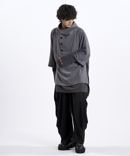 NO ID.(ノーアイディ)の「【NO ID.】Random Rib Docking Pullover / ランダム テレコ ドッキング プルオーバー(Tシャツ/カットソー・メンズ・その他23/グレー/ブラック・ONE)」の13枚目の写真