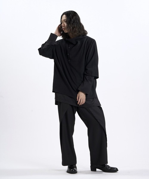 NO ID.(ノーアイディ)の「【NO ID.】Random Rib Docking Pullover / ランダム テレコ ドッキング プルオーバー(Tシャツ/カットソー・メンズ・その他23/グレー/ブラック・ONE)」の19枚目の写真