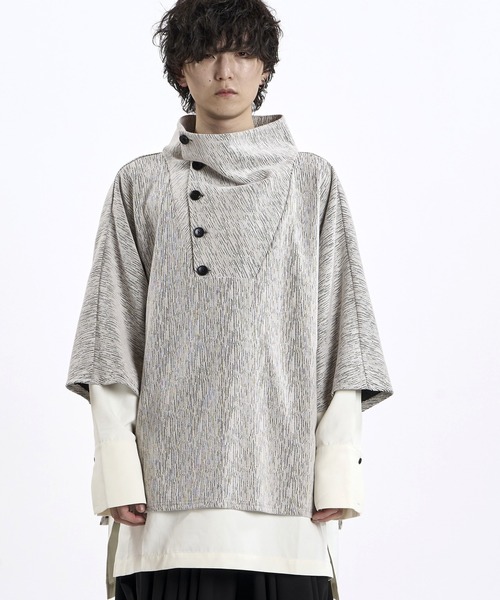 NO ID.(ノーアイディ)の「【NO ID.】Random Rib Docking Pullover / ランダム テレコ ドッキング プルオーバー(Tシャツ/カットソー・メンズ・その他23/グレー/ブラック・ONE)」の22枚目の写真