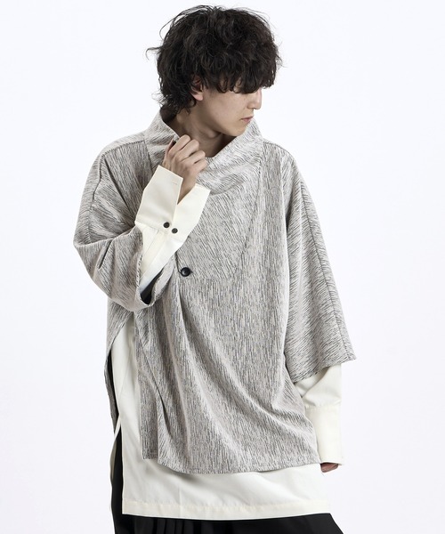 NO ID.(ノーアイディ)の「【NO ID.】Random Rib Docking Pullover / ランダム テレコ ドッキング プルオーバー(Tシャツ/カットソー・メンズ・その他23/グレー/ブラック・ONE)」の4枚目の写真