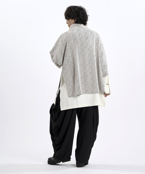 NO ID.(ノーアイディ)の「【NO ID.】Random Rib Docking Pullover / ランダム テレコ ドッキング プルオーバー(Tシャツ/カットソー・メンズ・その他23/グレー/ブラック・ONE)」の5枚目の写真
