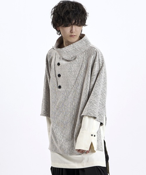 NO ID.(ノーアイディ)の「【NO ID.】Random Rib Docking Pullover / ランダム テレコ ドッキング プルオーバー(Tシャツ/カットソー・メンズ・その他23/グレー/ブラック・ONE)」の7枚目の写真