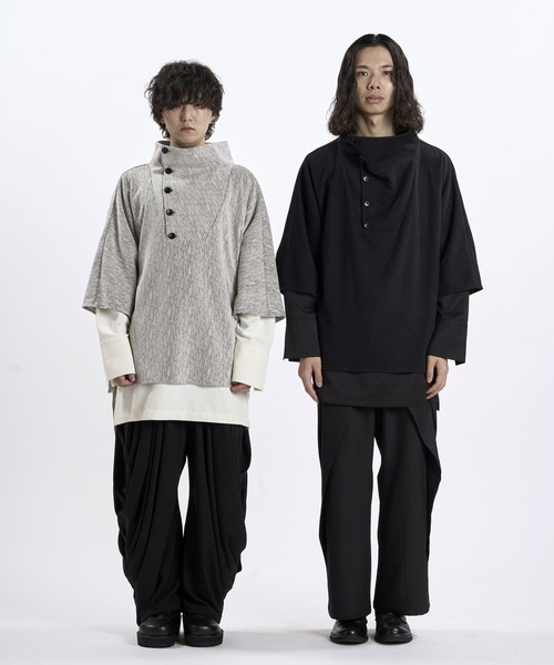 NO ID.(ノーアイディ)の「【NO ID.】Random Rib Docking Pullover / ランダム テレコ ドッキング プルオーバー(Tシャツ/カットソー・メンズ・その他23/グレー/ブラック・ONE)」の10枚目の写真
