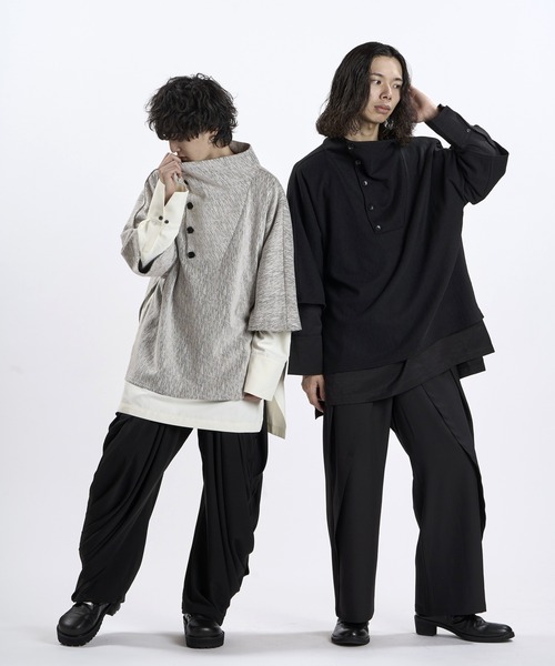 NO ID.(ノーアイディ)の「【NO ID.】Random Rib Docking Pullover / ランダム テレコ ドッキング プルオーバー(Tシャツ/カットソー・メンズ・その他23/グレー/ブラック・ONE)」の11枚目の写真
