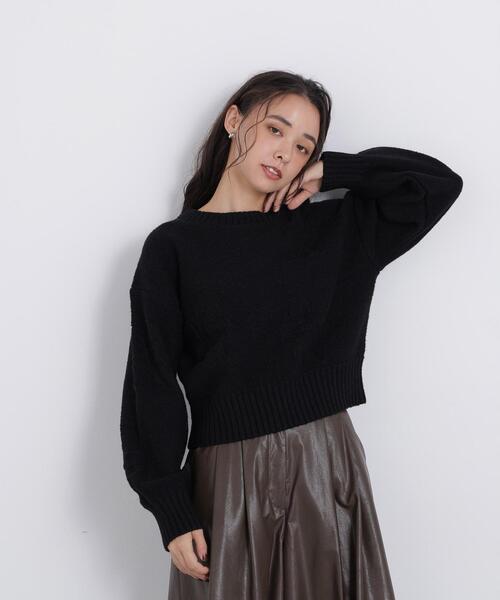 N.(N. Natural Beauty Basic)(エヌエヌナチュラルビューティーベーシック)の「フラワー柄ニット(ニット/セーター・レディース・ブラック/オフホワイト/ピンク・FREE)」の7枚目の写真