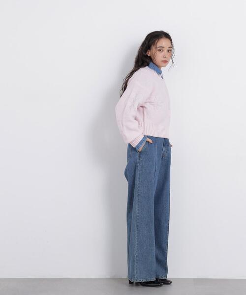 N.(N. Natural Beauty Basic)(エヌエヌナチュラルビューティーベーシック)の「フラワー柄ニット(ニット/セーター・レディース・ブラック/オフホワイト/ピンク・FREE)」の22枚目の写真