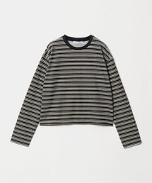 ベロアボーダー ロングスリーブ Tシャツ