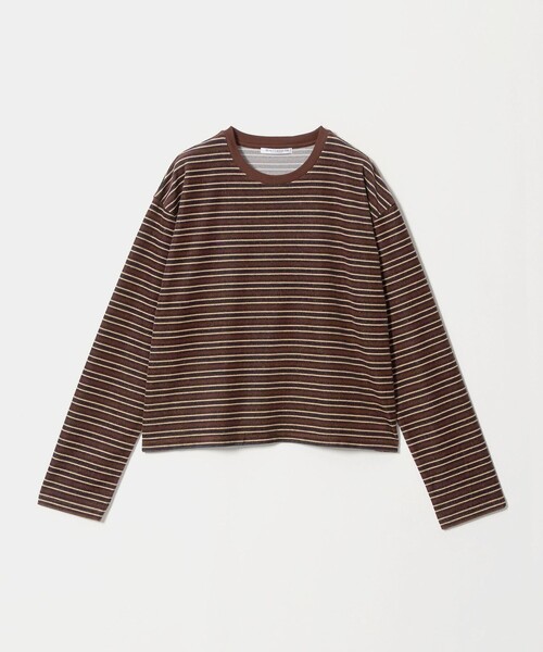 BEAUTY&YOUTH UNITED ARROWS（ビューティーアンドユースユナイテッドアローズ）の「ベロアボーダー ロングスリーブ Tシャツ（Tシャツ/カットソー・レディース・ブラック/ダークブラウン/ベージュ・FREE）」の13枚目の写真