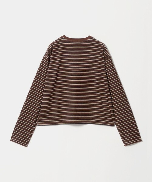 BEAUTY&YOUTH UNITED ARROWS（ビューティーアンドユースユナイテッドアローズ）の「ベロアボーダー ロングスリーブ Tシャツ（Tシャツ/カットソー・レディース・ブラック/ダークブラウン/ベージュ・FREE）」の14枚目の写真