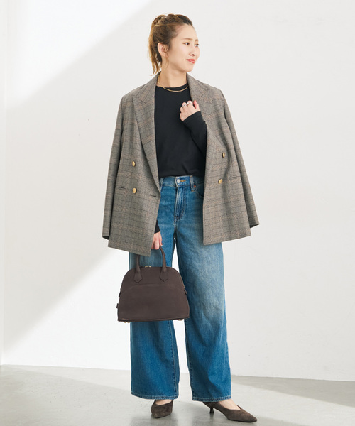 Spick & Span(スピックアンドスパン)の「テレコジャージーボートネックプルオーバー(Tシャツ/カットソー・レディース・ブラック/アイボリー/ホワイト・FREE)」の15枚目の写真