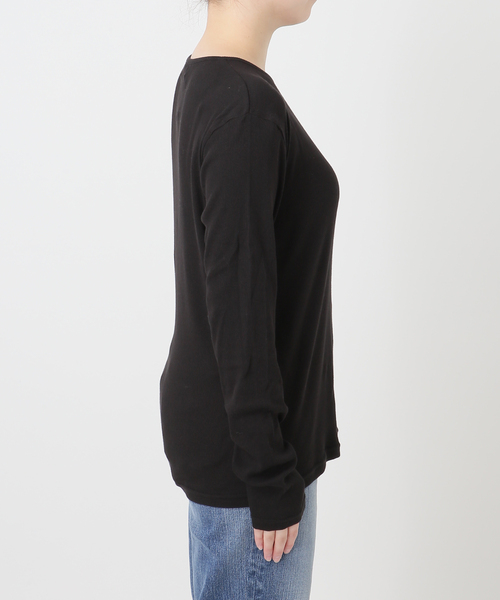 Spick & Span(スピックアンドスパン)の「テレコジャージーボートネックプルオーバー(Tシャツ/カットソー・レディース・ブラック/アイボリー/ホワイト・FREE)」の4枚目の写真