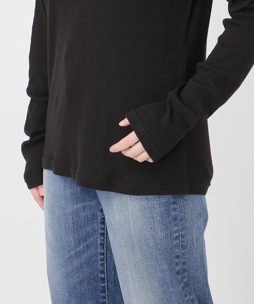 Spick & Span(スピックアンドスパン)の「テレコジャージーボートネックプルオーバー(Tシャツ/カットソー・レディース・ブラック/アイボリー/ホワイト・FREE)」の6枚目の写真