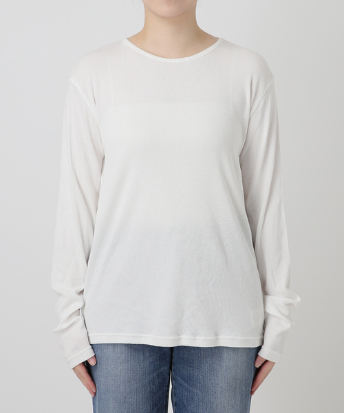 Spick & Span(スピックアンドスパン)の「テレコジャージーボートネックプルオーバー(Tシャツ/カットソー・レディース・ブラック/アイボリー/ホワイト・FREE)」の9枚目の写真