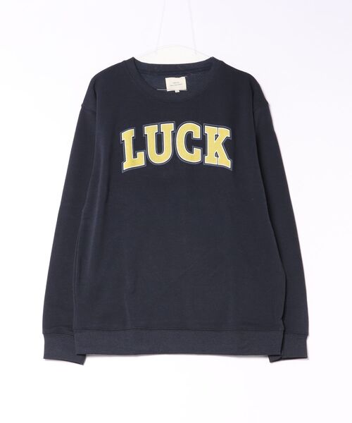 CORISCO(コリスコ)の「裏起毛LUCK柄トレーナー(M1)(スウェット・メンズ・グレー/オートミール/ネイビー/ブラック・X-LARGE/LARGE/MEDIUM)」の4枚目の写真