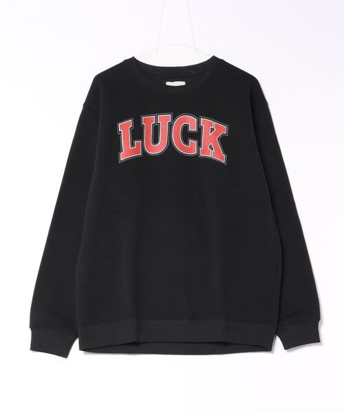 CORISCO(コリスコ)の「裏起毛LUCK柄トレーナー(M1)(スウェット・メンズ・グレー/オートミール/ネイビー/ブラック・X-LARGE/LARGE/MEDIUM)」の2枚目の写真