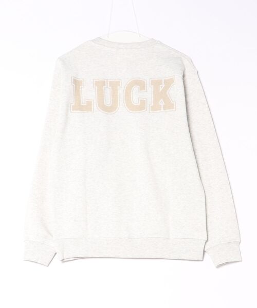 CORISCO(コリスコ)の「裏起毛LUCK柄トレーナー(M1)(スウェット・メンズ・グレー/オートミール/ネイビー/ブラック・X-LARGE/LARGE/MEDIUM)」の8枚目の写真