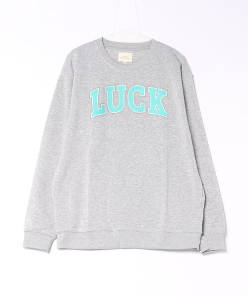 CORISCO(コリスコ)の「裏起毛LUCK柄トレーナー(M1)(スウェット・メンズ・グレー/オートミール/ネイビー/ブラック・X-LARGE/LARGE/MEDIUM)」の7枚目の写真