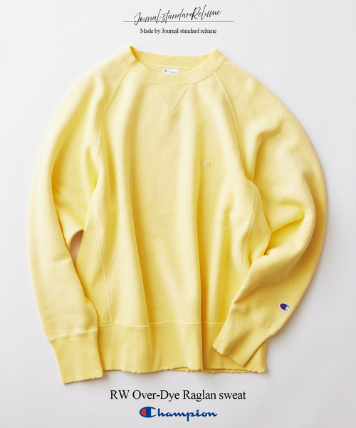 Champion(チャンピオン)の「CHAMPION / チャンピオン 別注 リバースウィーブ(R) オーバーダイ スウェット(スウェット・メンズ・ライトブルー/イエロー/ブラウン/ブラック・MEDIUM/X-LARGE/LARGE)」の1枚目の写真