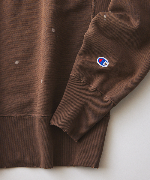 Champion(チャンピオン)の「CHAMPION / チャンピオン 別注 リバースウィーブ(R) オーバーダイ スウェット(スウェット・メンズ・ライトブルー/イエロー/ブラウン/ブラック・MEDIUM/X-LARGE/LARGE)」の12枚目の写真