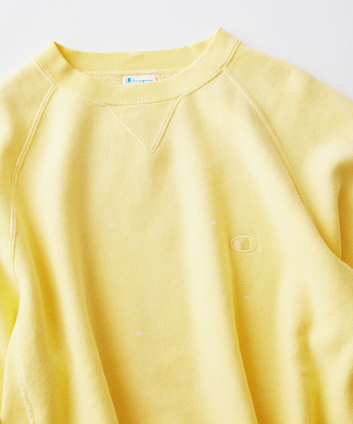 Champion(チャンピオン)の「CHAMPION / チャンピオン 別注 リバースウィーブ(R) オーバーダイ スウェット(スウェット・メンズ・ライトブルー/イエロー/ブラウン/ブラック・MEDIUM/X-LARGE/LARGE)」の15枚目の写真