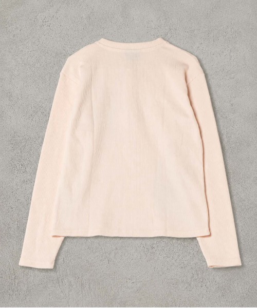 SPINNS(スピンズ)の「短丈ワッフルヘンリーネック長袖Tシャツ/サーマル/ダークロゴ(Tシャツ/カットソー・メンズ・ブラック系その他/アイボリー/ワイン/カモフラージュ・ONESIZE)」の5枚目の写真