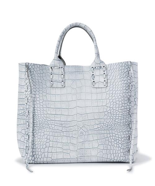 POMTATA(ポンタタ)の「POMTATA/ポンタタ/SHACK TOTE(トートバッグ・メンズ・ホワイト・F)」の1枚目の写真