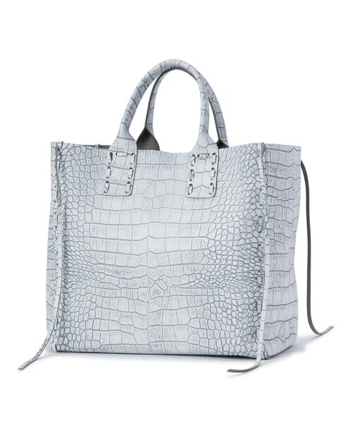 POMTATA(ポンタタ)の「POMTATA/ポンタタ/SHACK TOTE(トートバッグ・メンズ・ホワイト・F)」の2枚目の写真