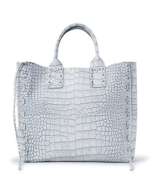 POMTATA(ポンタタ)の「POMTATA/ポンタタ/SHACK TOTE(トートバッグ・メンズ・ホワイト・F)」の3枚目の写真