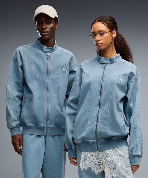 PUMA(プーマ)の「PUMA プーマ ユニセックス フューチャー プーマ アーカイブ T7 リラックスド(ジャージ・メンズ・ライトブルー/ブラック・XX-LARGE/LARGE/X-LARGE/SMALL/MEDIUM)」の1枚目の写真