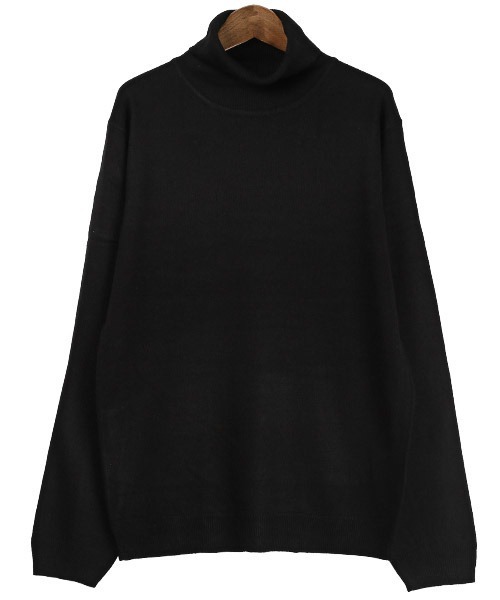 LUXSTYLE(ラグスタイル)の「カシミヤタッチタートルネックセーター(ニット/セーター・メンズ・ホワイト/ブラック・L/M/S)」の11枚目の写真