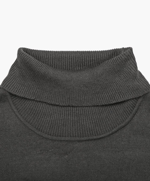 LUXSTYLE(ラグスタイル)の「カシミヤタッチタートルネックセーター(ニット/セーター・メンズ・ホワイト/ブラック・L/M/S)」の15枚目の写真