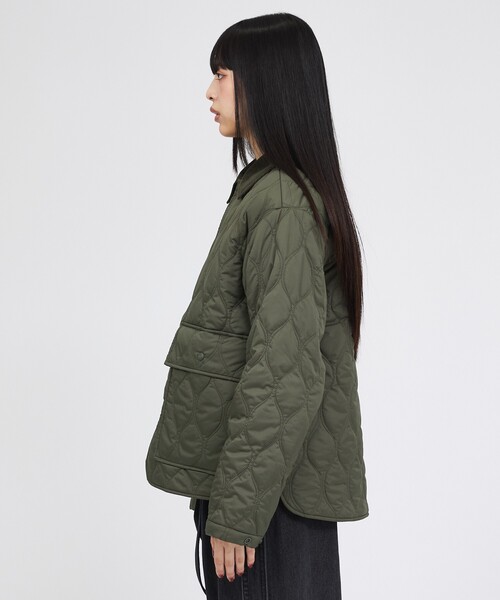 UNIVERSAL OVERALL(ユニバーサルオーバーオール)の「【UNIVERSAL OVERALL/ユニバーサルオーバーオール】QUILT HALFCOAT/キルティングジャケット/秋冬アウター【WEB限定】(ブルゾン・レディース・カーキ・フリー)」の9枚目の写真