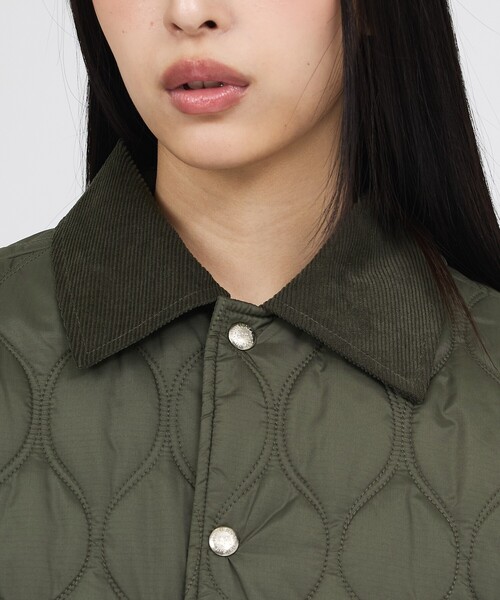 UNIVERSAL OVERALL(ユニバーサルオーバーオール)の「【UNIVERSAL OVERALL/ユニバーサルオーバーオール】QUILT HALFCOAT/キルティングジャケット/秋冬アウター【WEB限定】(ブルゾン・レディース・カーキ・フリー)」の11枚目の写真
