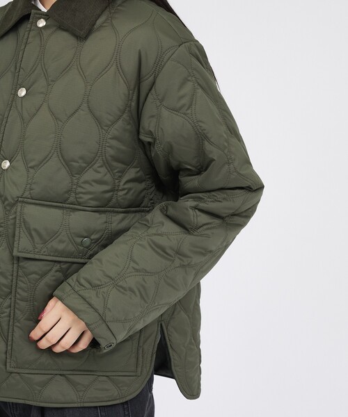 UNIVERSAL OVERALL(ユニバーサルオーバーオール)の「【UNIVERSAL OVERALL/ユニバーサルオーバーオール】QUILT HALFCOAT/キルティングジャケット/秋冬アウター【WEB限定】(ブルゾン・レディース・カーキ・フリー)」の12枚目の写真