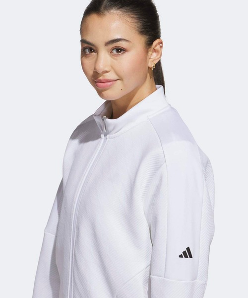 adidas(アディダス)の「クライマウォーム ジャカード パターンド フルジップ ジャケット【adidas Golf/アディダスゴルフ】(ブルゾン・レディース・ホワイト・XX-LARGE/LARGE/MEDIUM/SMALL/X-LARGE/X-SMALL)」の3枚目の写真